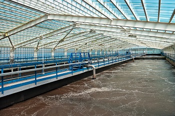 image of a modern wastewater plant