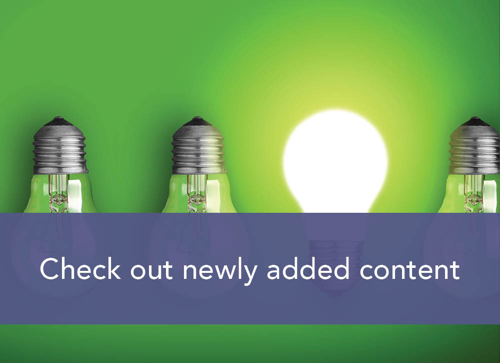 Check out newly added content